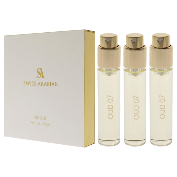 Oud 07 by Swiss Arabian for Unisex-3 Pc Mini Gift Set 3 x 1oz EDP Spray (Refill) - Picture 4 of 5